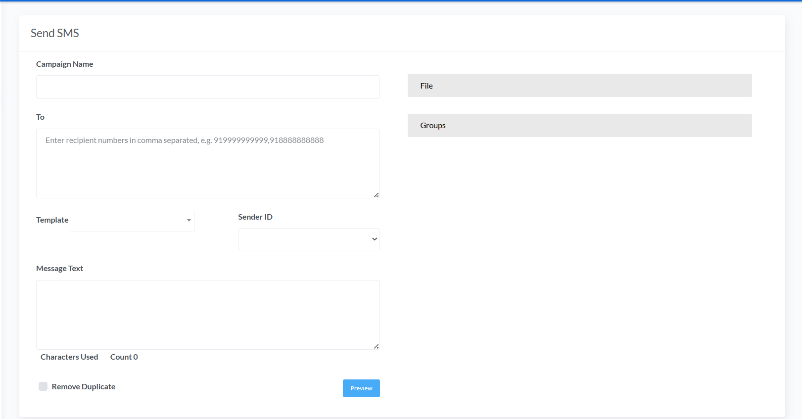 Manage Sender IDs